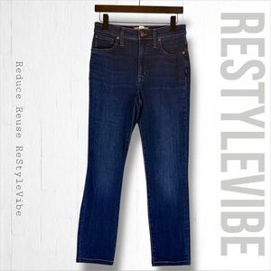 MADEWELL Women’s Size 27 Denim Jeans Curvy High Rise Skinny Stretch Style Ankle